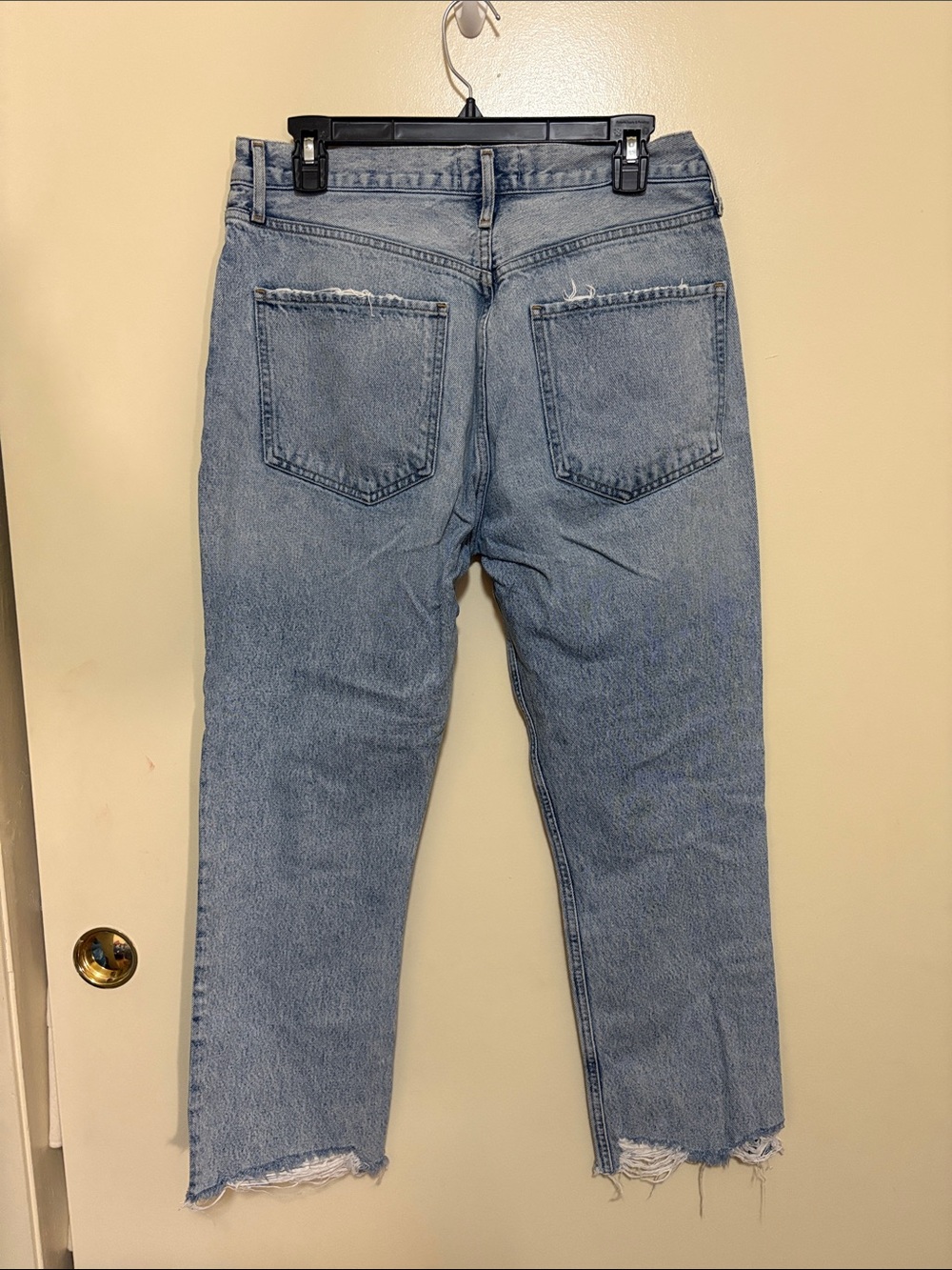 Agolde Light Wash High-Rise Straight Crop Jeans - Picture 5 of 7
